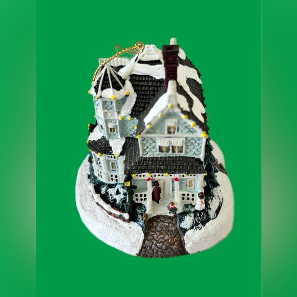 Thomas Kinkade’s illuminated Ornaments.  “Winter Morning” and “Village Christmas - Picture 6 of 13